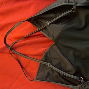 Black Faux Leather Bodycon Dress